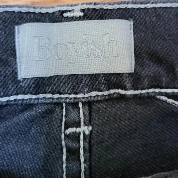 Boyish The Ricky High Rise Flare in Wonder Wall Peace Sign Jeans(26)NWT - Picture 7 of 14